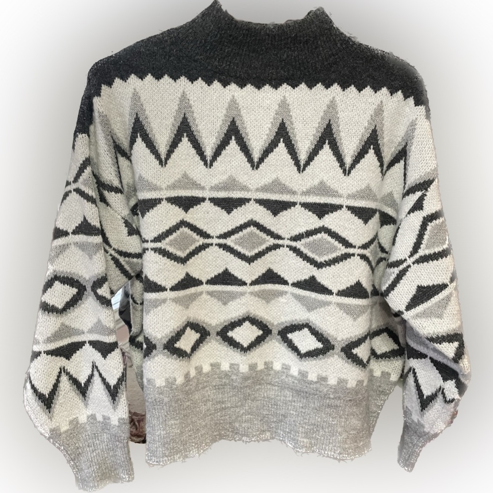 Mockneck sweater | L Grey